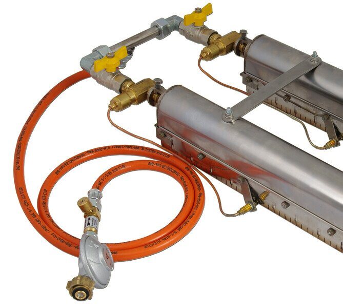 Gasmodul mit Edelstahlbrenner im Detail